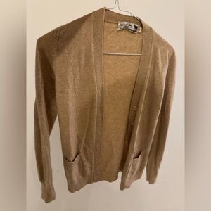 Classic Tan Cardigan Sweater